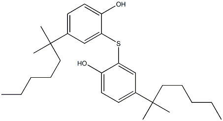 2,2'-Thiobis[4-(1,1-dimethylhexyl)phenol] 结构式