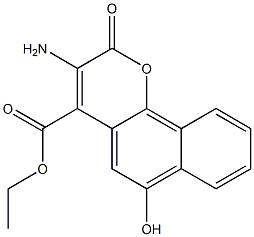 3-Amino-6-hydroxy-2-oxo-2H-naphtho[1,2-b]pyran-4-carboxylic acid ethyl ester 结构式