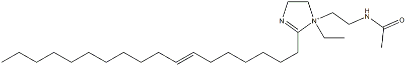 1-[2-(Acetylamino)ethyl]-1-ethyl-2-(7-octadecenyl)-2-imidazoline-1-ium 结构式