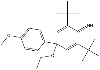 2,6-Di-tert-butyl-4-ethoxy-4-(4-methoxy-phenyl)-2,5-cyclohexadien-1-imine 结构式