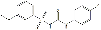 1-(3-Ethylphenylsulfonyl)-3-(4-chlorophenyl)urea 结构式
