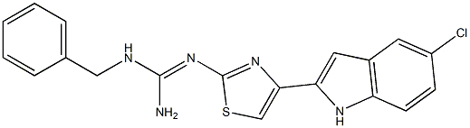 2-[[Amino(benzylamino)methylene]amino]-4-(5-chloro-1H-indol-2-yl)thiazole 结构式