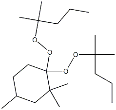 2,2,4-Trimethyl-1,1-bis(1,1-dimethylbutylperoxy)cyclohexane 结构式