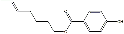 4-Hydroxybenzoic acid 5-heptenyl ester 结构式