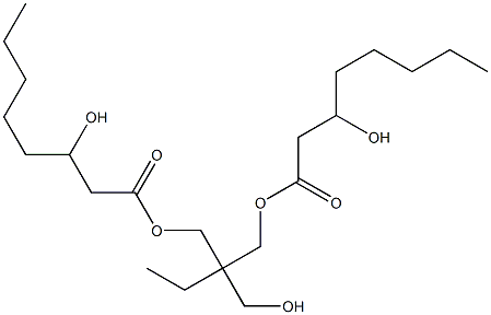 Bis(3-hydroxyoctanoic acid)2-ethyl-2-(hydroxymethyl)-1,3-propanediyl ester 结构式