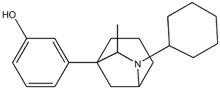 3-(6-Cyclohexyl-7-methyl-6-azabicyclo[3.2.1]octan-1-yl)phenol 结构式