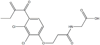 [3-[2,3-Dichloro-4-(2-methylene-1-oxobutyl)phenoxy]propionylamino]acetic acid 结构式