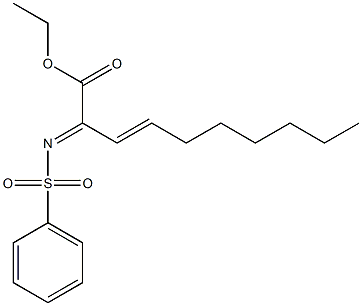 2-(Phenylsulfonylimino)-3-decenoic acid ethyl ester 结构式