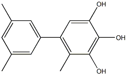 5-(3,5-Dimethylphenyl)-4-methylbenzene-1,2,3-triol 结构式