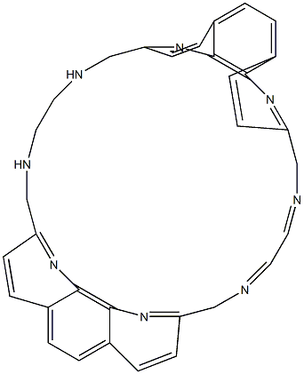 N,N'-[Ethylenebis(iminomethylene)bis(1,10-phenanthroline-9,2-diyl)bismethylene]ethane-1,2-diimine 结构式