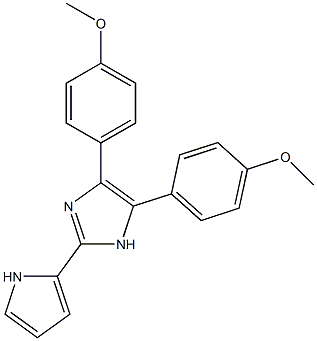 4,5-Bis(4-methoxyphenyl)-2-(1H-pyrrol-2-yl)-1H-imidazole 结构式