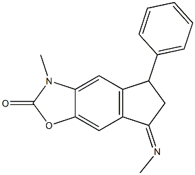 5,6-Dihydro-3-methyl-5-phenyl-7-(methylimino)-7H-indeno[5,6-d]oxazol-2(3H)-one 结构式