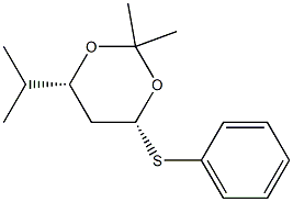 (4R,6R)-6-Isopropyl-2,2-dimethyl-4-(phenylthio)-1,3-dioxane 结构式