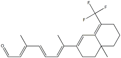 (2E,4E,6E)-3,7-Dimethyl-7-[(1,2,6,7,8,8a-hexahydro-8a-methyl-5-trifluoromethylnaphthalen)-3-yl]-2,4,6-heptatrienal 结构式