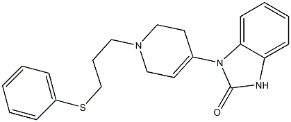 1-[1-(3-Phenylthiopropyl)-1,2,3,6-tetrahydropyridin-4-yl]-1H-benzimidazol-2(3H)-one 结构式