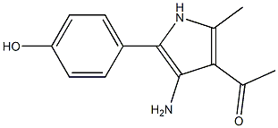 1-[4-Amino-5-(p-hydroxyphenyl)-2-methyl-1H-pyrrol-3-yl]ethanone 结构式