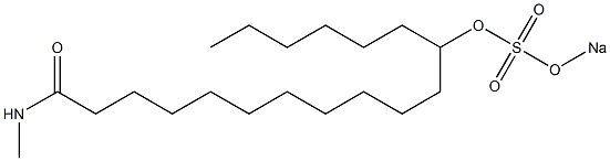 12-(Sodiosulfo)oxy-N-methyloctadecanamide 结构式