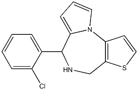 6-(2-Chlorophenyl)-5,6-dihydro-4H-pyrrolo[1,2-a]thieno[2,3-f][1,4]diazepine 结构式