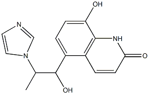 8-Hydroxy-5-(1-hydroxy-2-methyl-2-(1H-imidazol-1-yl)ethyl)-2(1H)-quinolone 结构式