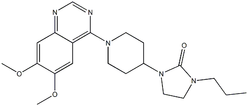 1-[1-(6,7-Dimethoxyquinazolin-4-yl)piperidin-4-yl]-3-propylimidazolidin-2-one 结构式