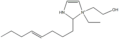 1-Ethyl-1-(2-hydroxyethyl)-2-(4-octenyl)-4-imidazoline-1-ium 结构式