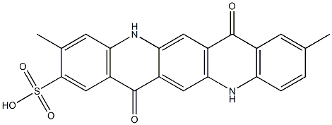 5,7,12,14-Tetrahydro-3,9-dimethyl-7,14-dioxoquino[2,3-b]acridine-2-sulfonic acid 结构式