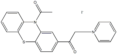 1-[2-(10-Acetyl-10H-phenothiazin-2-yl)-2-oxo-ethyl]pyridinum iodide 结构式