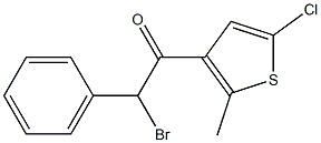 2-BROMO-1-(5-CHLORO-2-METHYL-THIOPHEN-3-YL)-2-PHENYL-ETHANONE 结构式