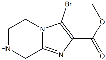 3-溴咪唑[1,2-A] 5,6,7,8-四氢吡嗪-2-甲酸甲酯 结构式