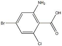 2-氯-3-溴-6-氨基苯甲酸 结构式