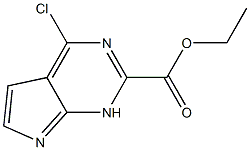 4-氯吡咯并[2,3-D]嘧啶-2-羧酸乙酯 结构式