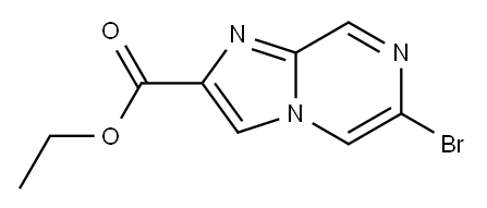 Ethyl 6-bromoimidazo[1,2-a]pyrazine-2-carboxylate 结构式