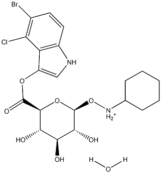 5-Bromo-4-chloro-3-indolyl-beta-D-glucuronidecyclohexylammonium salt hydrate,99% 结构式