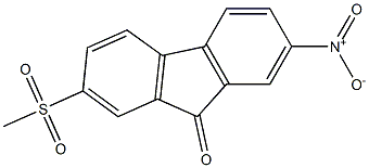 2-Methylsulfonyl-7-nitro-9H-fluoren-9-one 结构式