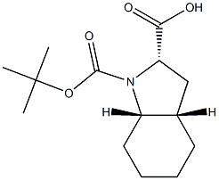 Boc-(2S,3aS,7aS)-Octahydro-1H-indole-2-carboxylicacid 结构式