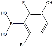 2-Fluoro-3-hydroxy-6-bromophenylboronic acid 结构式