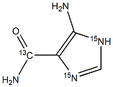 5-Aminoimidazole-4-carboxamide-13C,15N2 结构式