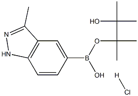 1H-3-methyl-indazole-5-boronic acid
 pinacol ester HCl 结构式