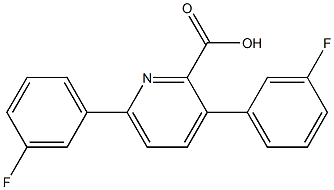 3,6-Bis(3-fluorophenyl)picolinic acid 结构式