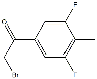 2-溴代-1-(3,5-二氟-4-甲基-苯基)-乙酮 结构式