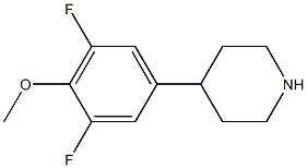 4-(3,5-difluoro-4-methoxyphenyl)piperidine 结构式