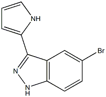 5-bromo-3-(1H-pyrrol-2-yl)-1H-indazole 结构式