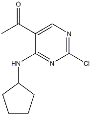 1-[2-chloro-4-(cyclopentylamino)pyrimidin-5-yl]ethanone 结构式