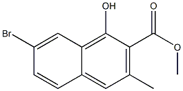 methyl 7-bromo-1-hydroxy-3-methyl-2-naphthoate 结构式