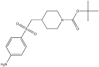 4-(4-Amino-benzenesulfonylmethyl)-piperidine-1-carboxylic acid tert-butyl ester 结构式