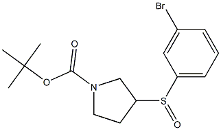 3-(3-Bromo-benzenesulfinyl)-pyrrolidine-1-carboxylic acid tert-butyl ester 结构式