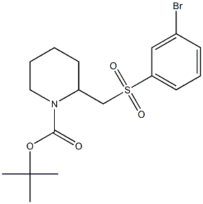 2-(3-Bromo-benzenesulfonylmethyl)-piperidine-1-carboxylic acid tert-butyl ester 结构式