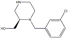 (R)-(1-(3-chlorobenzyl)piperazin-2-yl)methanol 结构式