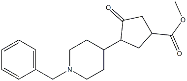 methyl 3-(1-benzylpiperidin-4-yl)-4-oxocyclopentanecarboxylate 结构式