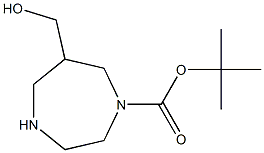 tert-butyl 6-(hydroxymethyl)-1,4-diazepane-1-carboxylate 结构式